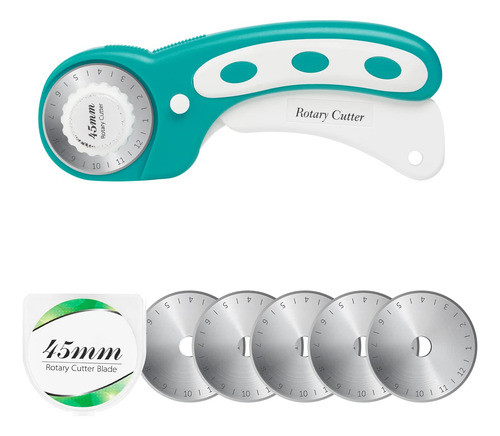 Cortador Giratorio 4.5 Cm Para Tela + 5 Rep Con Bloqueo Seg 0