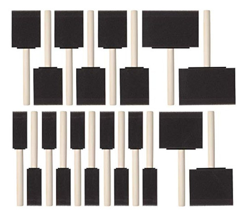 Bates- Pinceles De Espuma Para Pintar, Varios Tamaños, 20 Pi 0