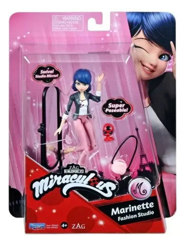 Figura Miraculous Marinette Con Accesorios 13 Cm Original 1