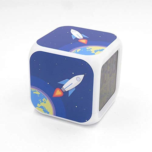 Bofy Led Despertador Cohete Tierra Patrón Personalidad Creat 1
