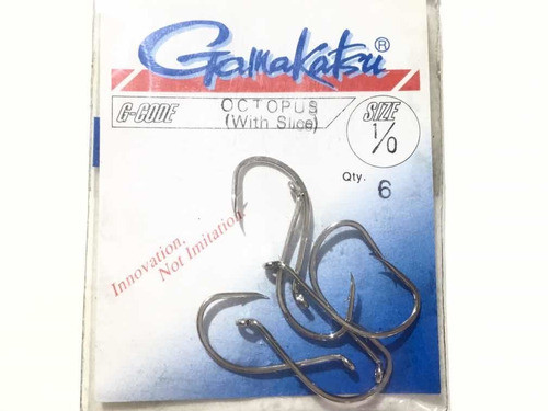 Anzuelos Gamakatsu Octopus 1/0 X 6 Unidades / Japones 0