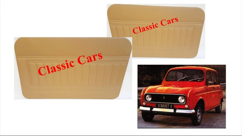Tapizado De Puerta Renault 4 Beige Juego Delantero Beige!!! 1