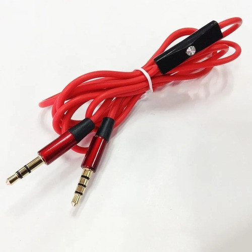 Cable Auxiliar Miniplug 3.5mm Con Microfono Para Auricular 1