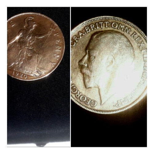 Moneda One Penny Año 1920(grande) De Bronce Ycobre Impecable 1