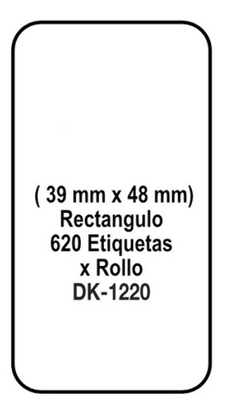 20 Rollos Dk 1220 39x48 Mm 600 Etiquetas Autoadhesiva Ql 1