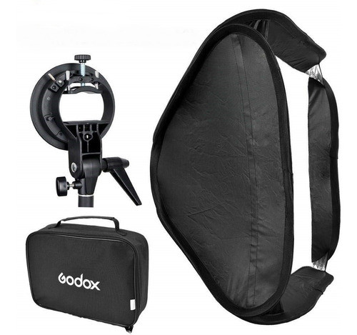 Un Softbox Godox 60x60cm+ Rotula 3 Funciones+ Bolso +2 Telas 0