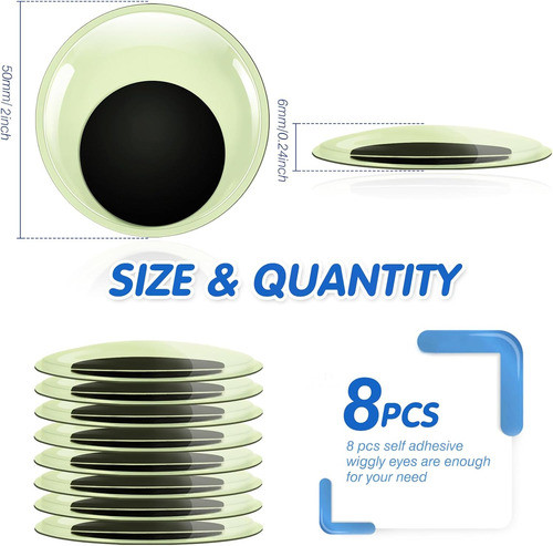 Ojos Luminosos Autoadhesivos De 5cm Para Decoración Diy 1