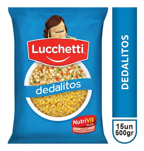 Pack Fideos Dedalitos Lucchetti 500 Gr X 15 Unidades 0