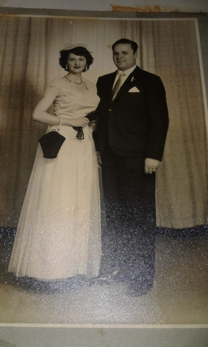 Antigua Foto Fotografia Beanor Pareja Novios Fiesta Album 0