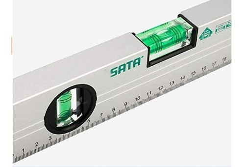 Nivel De Burbujas De Aluminio 18   / 450 Mm Marca Sata 91602 1