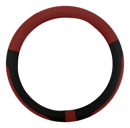 Cubre Volante Cuerina Combinado Negro C/rojo, Lujo 38cm Iael 1