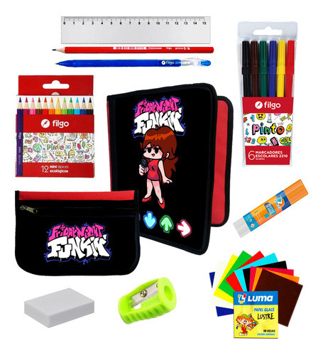 Oferton Carpeta + Cartu + Utiles Friday Night Funkin' #572 0