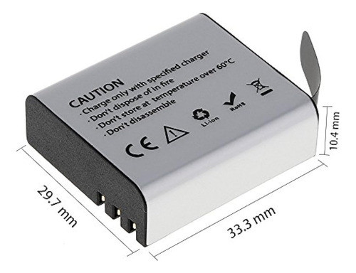 Vvhooy 3x1350mah Batería Recargable Para Cámara De 1