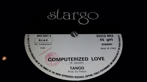 Tango Computerized Love Vinilo Maxi Italy 1985 Muy Dificil 1