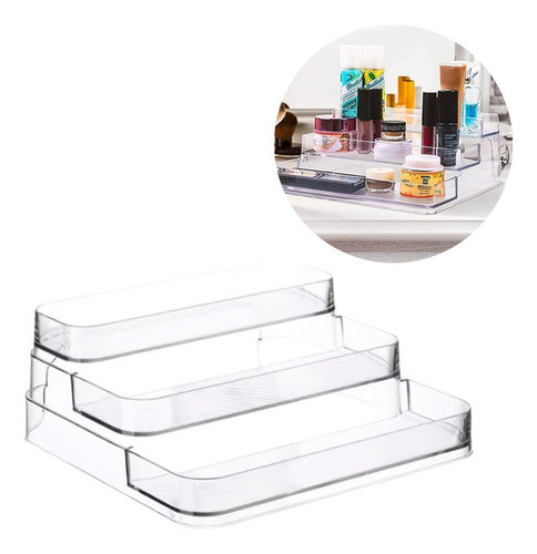 Organizador Para Maquillaje En Acrílico 3 Niveles 0
