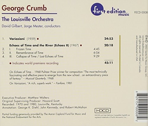 Crumb/mester/gilbert D/louisville Orchestra Variazoni/echoes 1