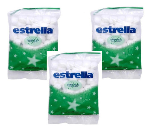Pompones De Algodon Estrella Desmaquillante X 50 3 Unidades 0