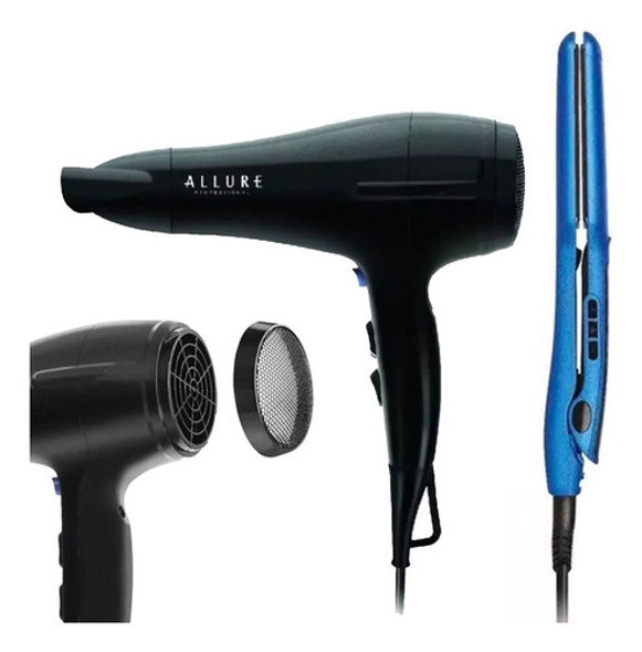 Set Allure Secador Super Power + Planchita Titanium Pelo 6c 0