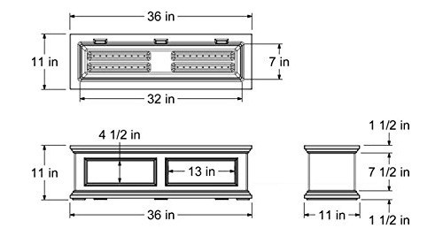 Mayne Fairfield 5822b Window Box Planter 3foot Black 1