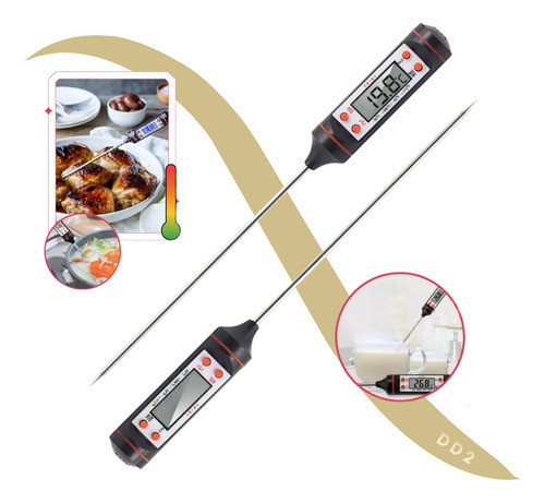 Termómetro Para Cocina Temperatura Lcd Pincha Carne Liquido 0