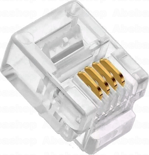 Pack 60x Conector Rj11 Macho A Cable 0