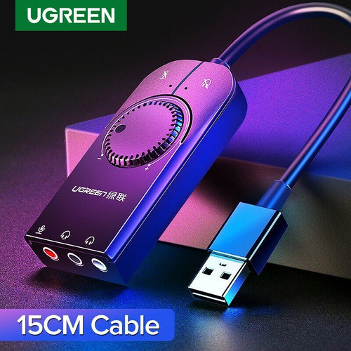 Tarjeta De Sonido Usb Conecta Micro Y Dos Auriculares X Usb 1