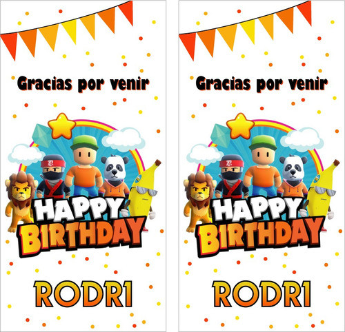 Stickers Cierre Bolsitas Gracias Por Venir X30u Stumble Guys 0