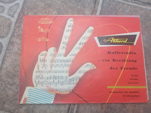 Antiguo Folleto Radio Transola Lux Akkord Aleman 1