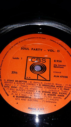 Soul Party Vol 2 Lp 1964 Argentina Buen Estado Sin Saltos 1