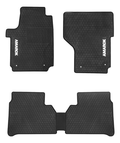 Juego Alfombras Spaco Látex Volkswagen Amarok 2012+ Negro 0