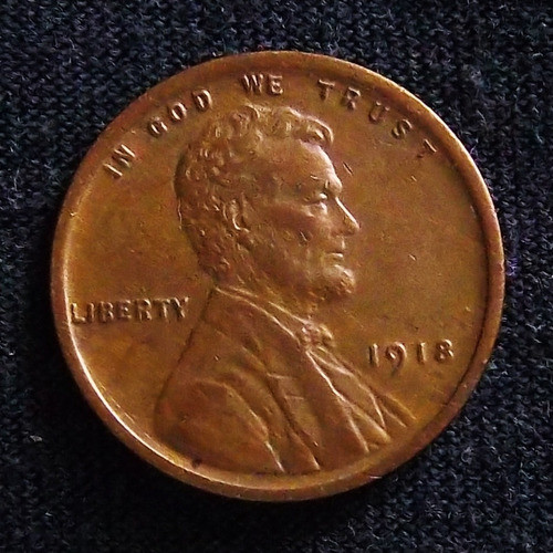 Estados Unidos 1 Cent 1918 Exc Km 132 Primera Guerra 0