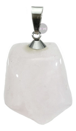 Piedra Cuarzo Rosa Dijes Piedras Naturales Acero Quirurjico 0