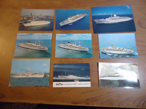 Postales De Barcos  Lote De 9 Pc  (sp) 0