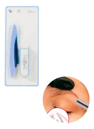 Set X3u Perfilador Cejas Vello Facial Navaja + Repuestos 1