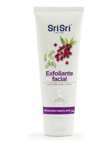 Exfoliante Facial Sri Sri Con Aloe Vera, Uva Y Limon 100 G 0