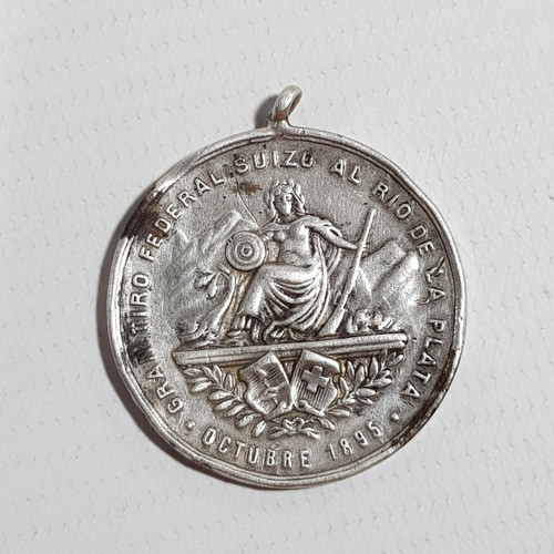 Antigua Medalla Plata Tiro Federal Río De La Plata Mag 61328 0