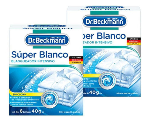Blanqueador Intensivo Sin Cloro Super Blanco Dr Beckmann X2 0