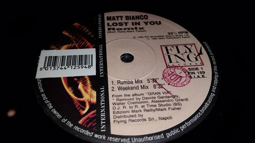 Matt Bianco Lost In You Vinilo Maxi Italy Muy Bueno 1995 1