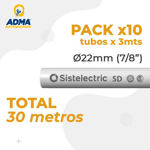 Caño Rigido Pvc 22mm (7/8) Genrod Con Envio X10 1