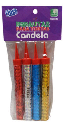 Bengala Para Tortas Sin Humo X 4 U  Candela 0