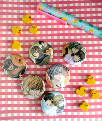 Set De 6 Pins Prendedores De Anime Junjo Romantica Yaoi 1