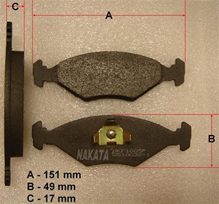 Pastillas Freno Delantero (ate) Bremsi Vw Gol 84-86 0
