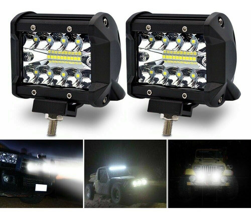 2 Faros Reflector Auxiliar Led 60w Spot + Flood 4x4 A-vip 1