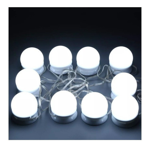 10 Focos Led Para Espejo De Maquillaje O Camarino Usb 4.95 M 1