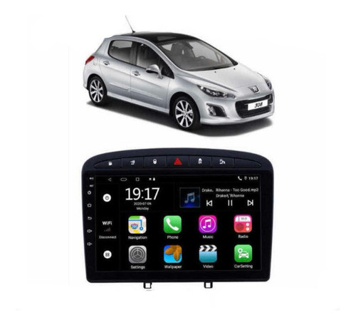 Radio Multimedia 9 Android 12 2gb Peugeot 308 Wifi Gps Cam 0