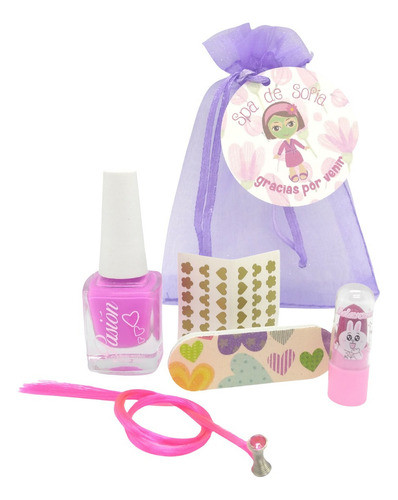 Souvenir Spa Nena X 10 Labial Pelo Lima Uña Personalizado 0