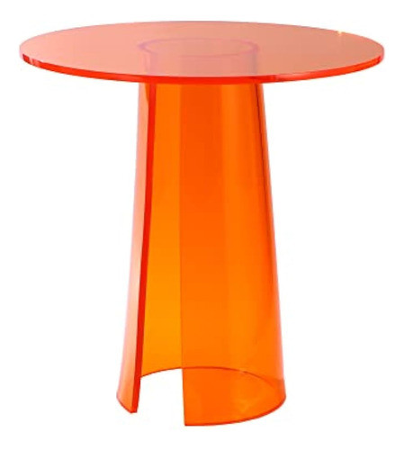 Mesa Acrílica Color Estilo Moderno Color Naranja (15x15x15'' 1