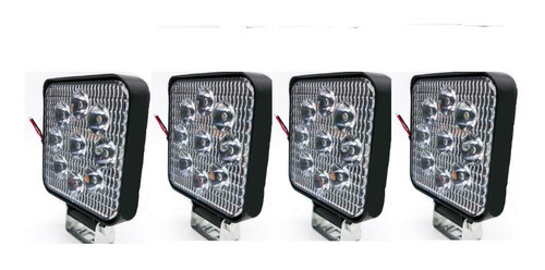 4 Reflectores 9 Led 12v 24v 27w  Camioneta Motorhome 1