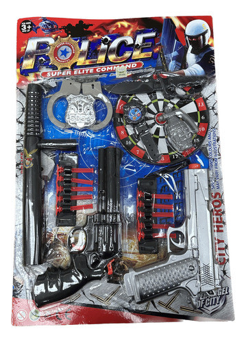 Juguete Set Armas Policia En Blister 0