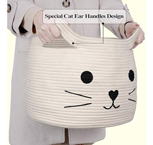 Hichen Cesta De Almacenamiento De Cuerda De Algodón Tejida G 1